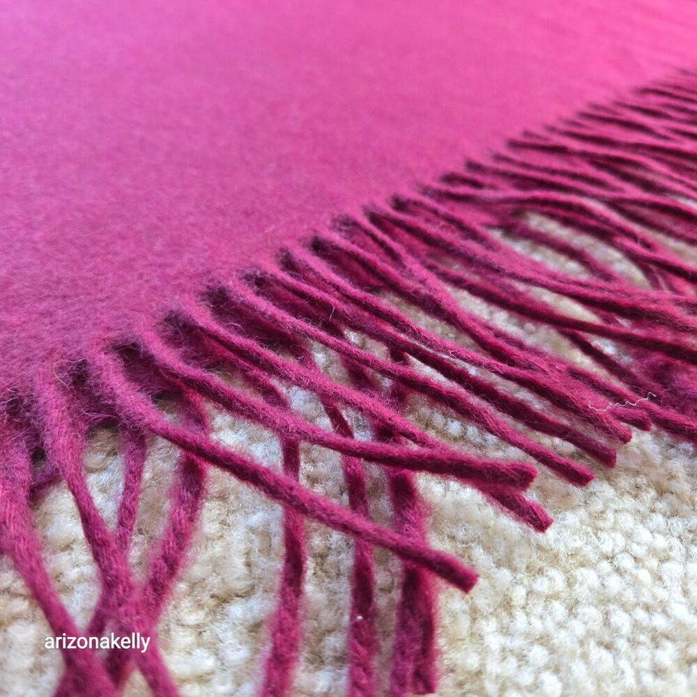 NWT Portolano Lambswool Wool Wrap Burgundy - Picture 7 of 14